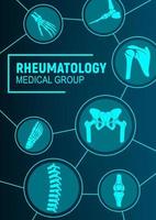 Rheumatology, joints health and rheumatic disorder vector