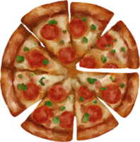 vattenfärg pizza klämma konst png