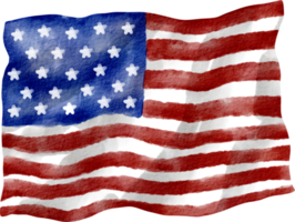 Aquarell amerikanische Flagge png