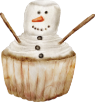watercolor cupcake winter png