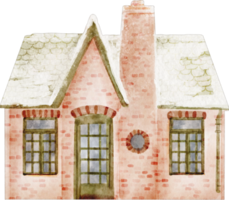 watercolor house snow png