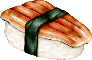 acuarela sushi cocina japonesa png