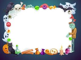 Halloween holiday, trick or treat monsters party vector