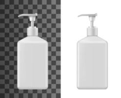 maquetas de botellas cosméticas de jabón líquido vector