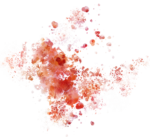 aquarelle éclaboussure rouge png