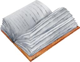 aquarelle livre bibliothèque clipart png