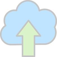Cloud Uploding Vector Icon Design