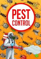 Agricultural pest control, insects extermination vector