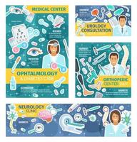 Clinic doctors, hospital staff and health medicine vector