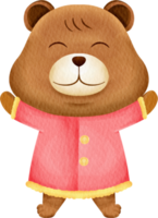 clip art de oso acuarela png