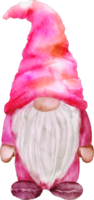 acquerello gnomo rosa png