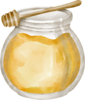 watercolor honey jar png