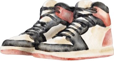 watercolor basketball shoes png