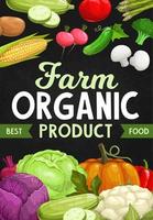 Farmers products, farm vegetables vector