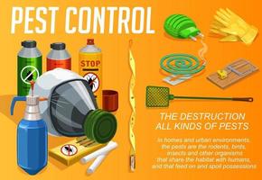 Disinsection and extermination pest control poster