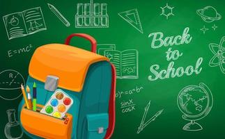 Back to School sketch chalk lettering vector