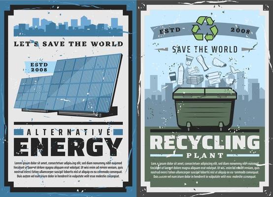 Earth planet alternative energy, eco recycling