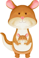 Aquarell Känguru ClipArt png