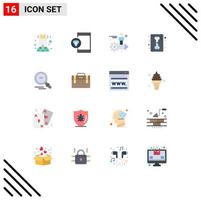 Flat Color Pack of 16 Universal Symbols of skeletonxC ray line programming bone user Editable Pack of Creative Vector Design Elements