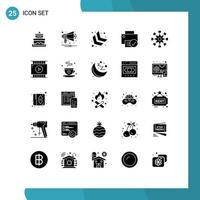 25 Universal Solid Glyphs Set for Web and Mobile Applications collaboration business chevron hardware devices Editable Vector Design Elements