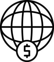 diseño de icono de vector financiero mundial