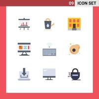 9 Creative Icons Modern Signs and Symbols of keyboard planning home design blueprint Editable Vector Design Elements