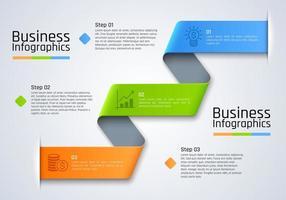 Step chart of business infographics template vector