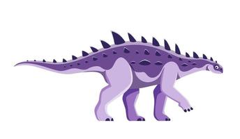 personaje aislado de dinosaurio struthiosaurus de dibujos animados vector