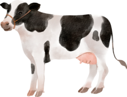 clipart de vaca em aquarela png