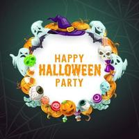 Halloween trick or treat party witch monsters vector