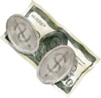 watercolor money dollar png