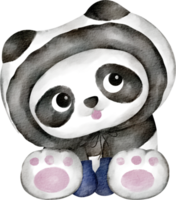 watercolor cute panda png