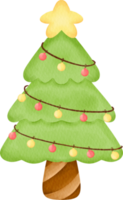 árvore de natal em aquarela png
