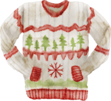 watercolor sweater cozy png