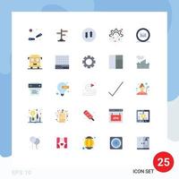 Modern Set of 25 Flat Colors and symbols such as web email down development process Editable Vector Design Elements