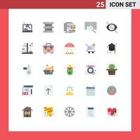 Universal Icon Symbols Group of 25 Modern Flat Colors of disable product hazardous barcode letter Editable Vector Design Elements