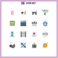 16 Creative Icons Modern Signs and Symbols of website creativity university creative artistic Editable Pack of Creative Vector Design Elements