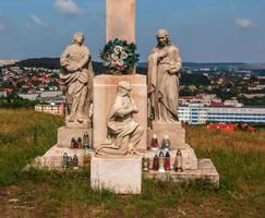 Nitra, Slovakia - 06.17.2022 Calvary in Nitra city with Zobor hill, Slovak republic. Religious place. Cultural heritage. photo