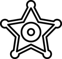 Sheriff Badge Vector Icon Design