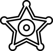 Sheriff Badge Vector Icon Design