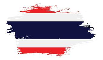 Hand paint Thailand grunge flag vector