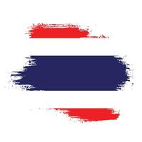 vector de bandera de grunge de pintura de mano de nueva tailandia