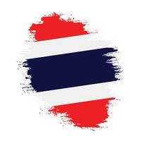 Flat grunge texture abstract Thailand flag vector