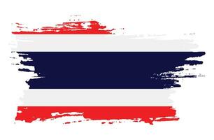 Paint brush stroke clipart Thailand flag vector