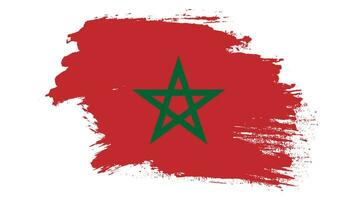 New vintage Morocco grunge flag vector