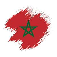 Morocco grunge flag vector