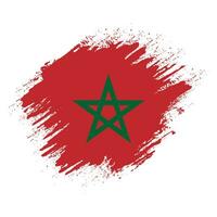 Distressed abstract Morocco flag vector