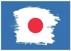 Hand paint professional abstract Japan flag vector