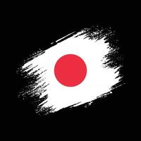 Abstract Japan grunge texture flag design vector