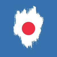 vector de bandera de japón de efecto de pincel vintage
